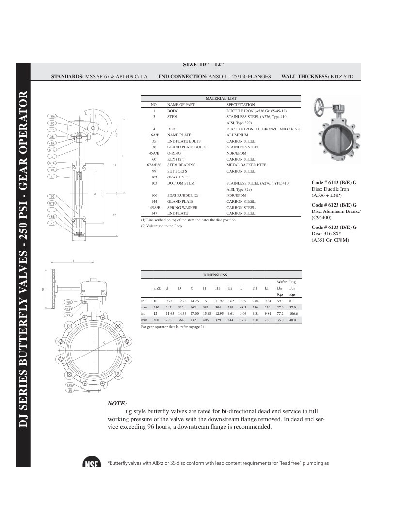 BUTTERFLY VALVES TOT-5